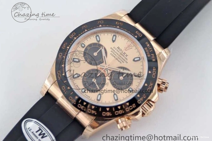 0202 WrinkleFree Daytona 116515 RG TWF 1:1 Best Edition 904L Steel RG Black Dial on Oysterflex Strap A 2417